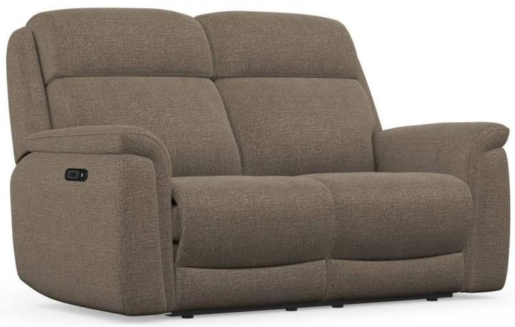 Paris 2 seater power sofa shown in Anivia Brown 