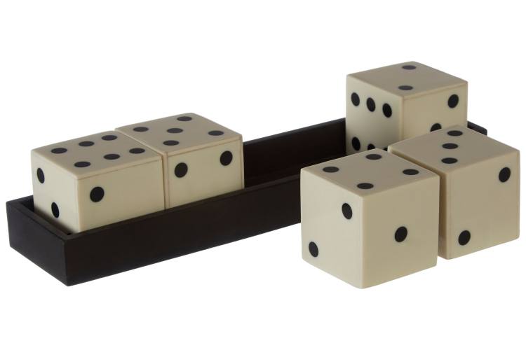 Wellington 5 White Dice Set