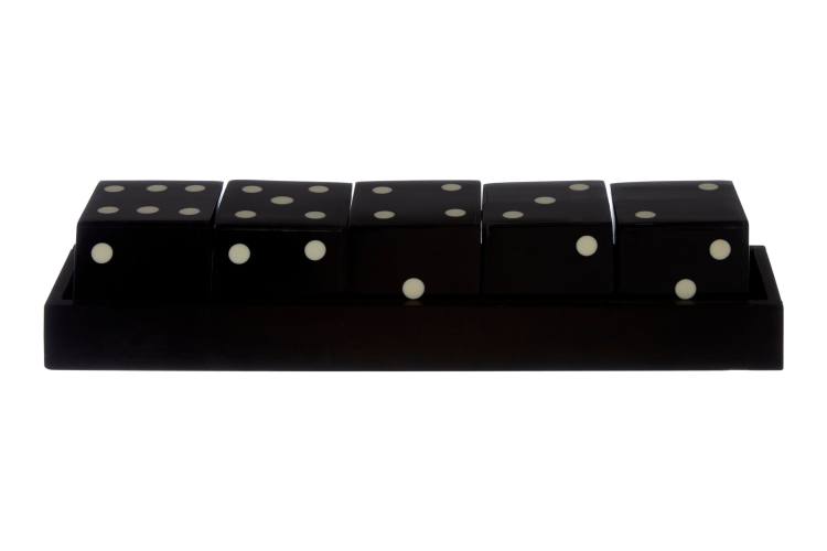 Wellington 5 Black Dice Set