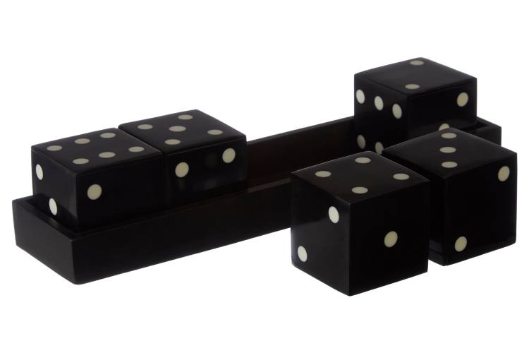 Wellington 5 Black Dice Set