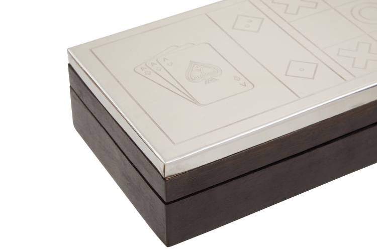 Aluminium lid features intricate detailing.