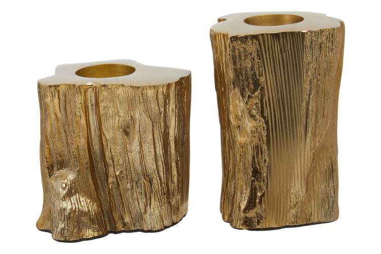 Wilde Gold Tealight Holders Set of 2