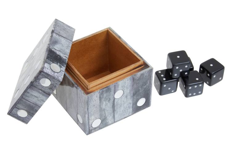 Wellington Grey Dice Box