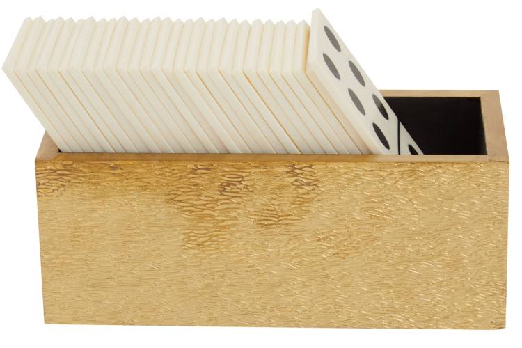 Wellington White and Gold Domino Set