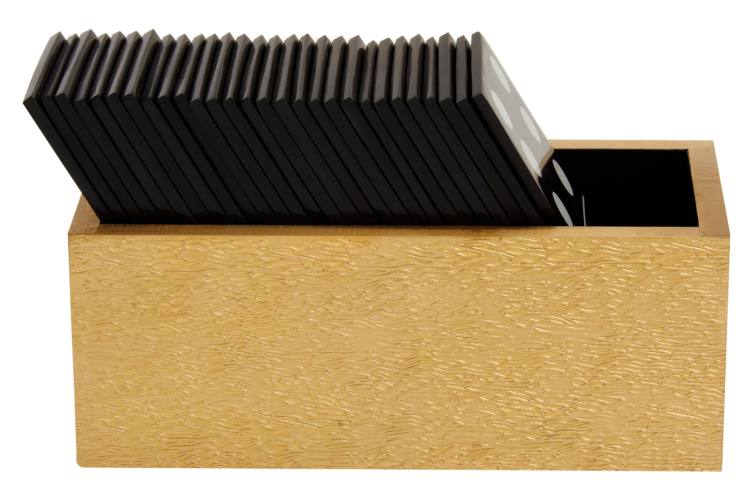 Wellington Black and Gold Domino Set