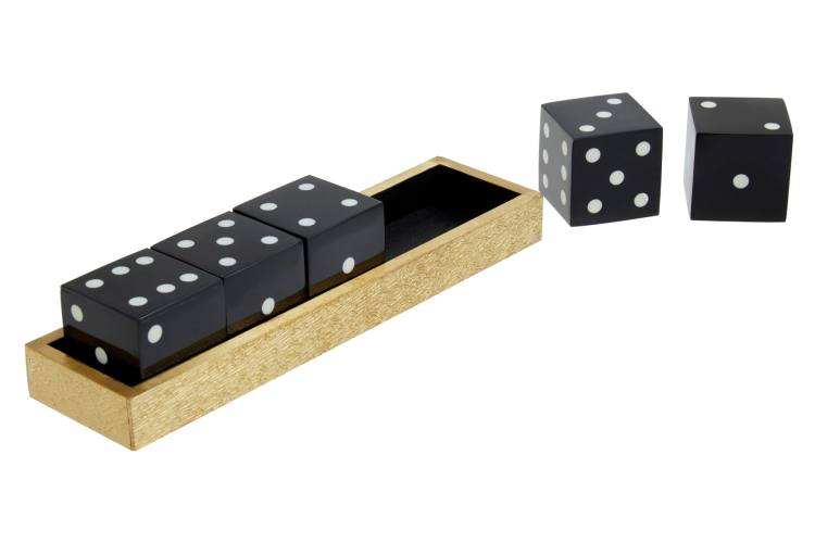 Wellington Black and Gold Dice Set