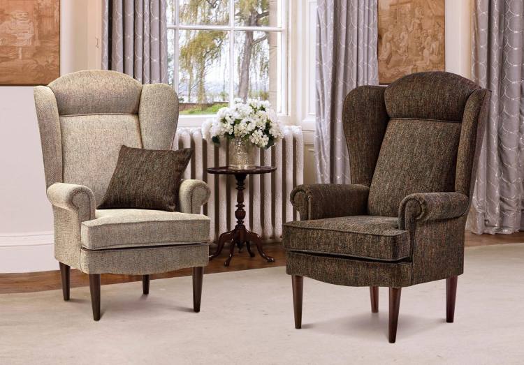 Chairs shown in Carolina Blossom & Bonfire fabrics 