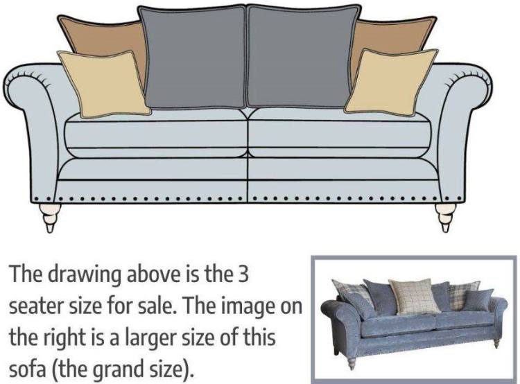 Alstons Cleveland 3 seater pillow back sofa