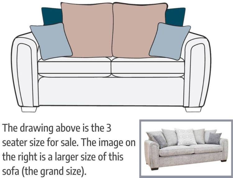 Alstons Memphis 3 Seater Pillow Back Sofa