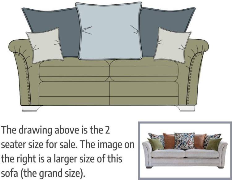 Alstons Evesham 2 Seater Pillow Back Sofa