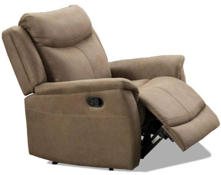 Recliner chair shown with Manual catch in Caramel