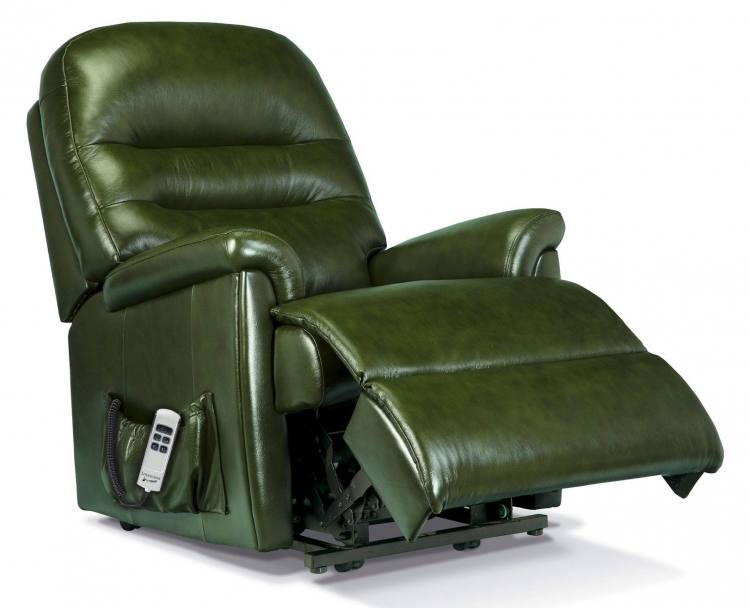 Chair shown in Antique Green in partly reclined position 