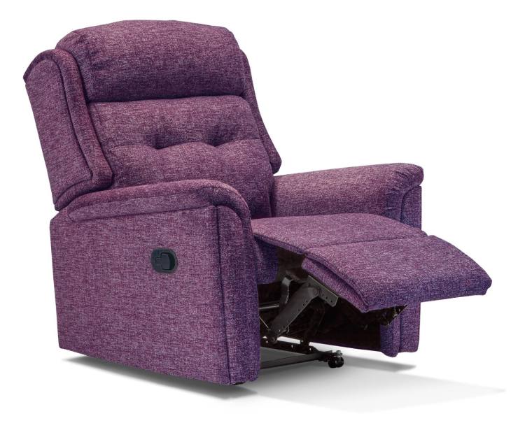 Roma Small recliner chair shown in Adriatic Plum 