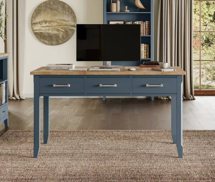 Signature Blue Executive Desk