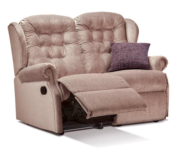 Lynton Small Reclining sofa shown in Pacific Hazelnut fabric(scatter cushions sold seperately) 