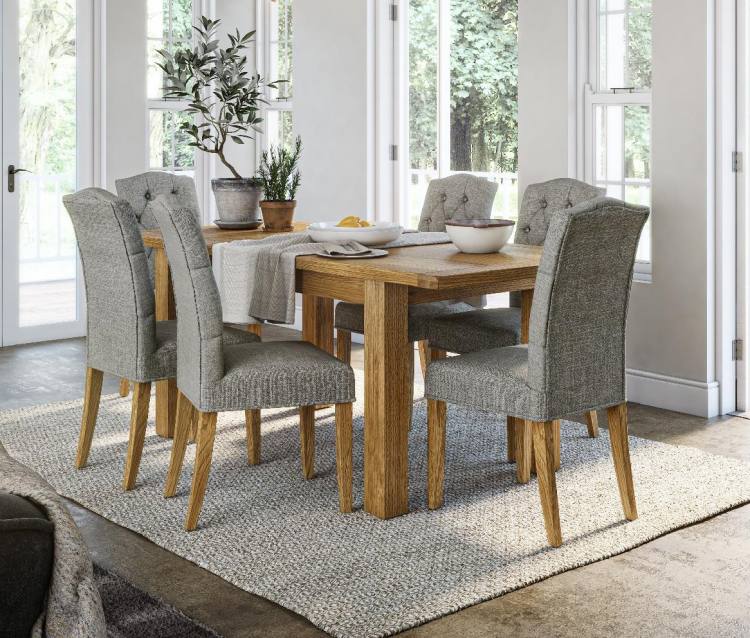 Table pictured with Chelsea upholstered chairs