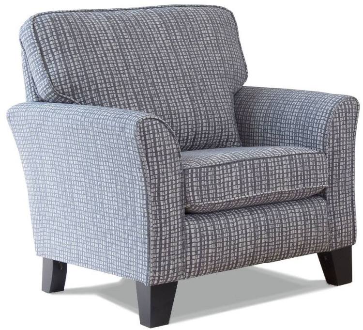 Alstons Memphis Gallery accent chair shown in the fabric 7015 with dark feet