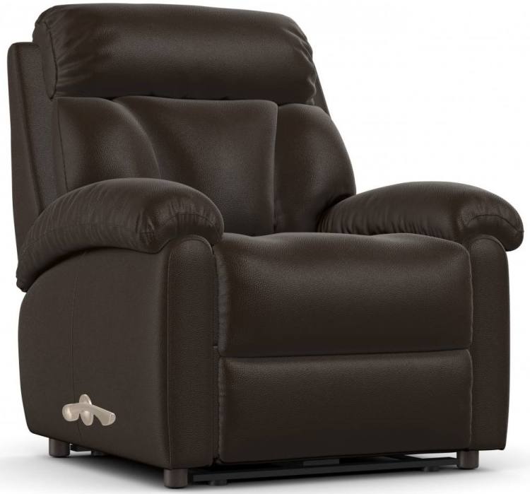 La-z-boy Manual Rocker chair shown in Dolce Cocoa leather 