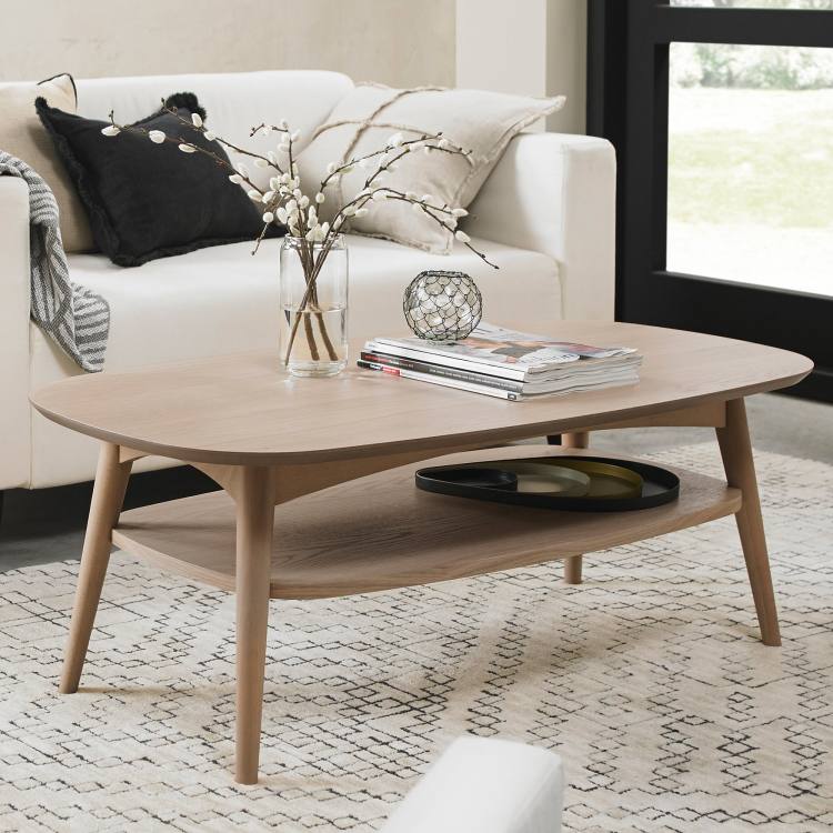 Bentley Designs - Dansk Scandi Oak Coffee Table with Shelf at Style ...