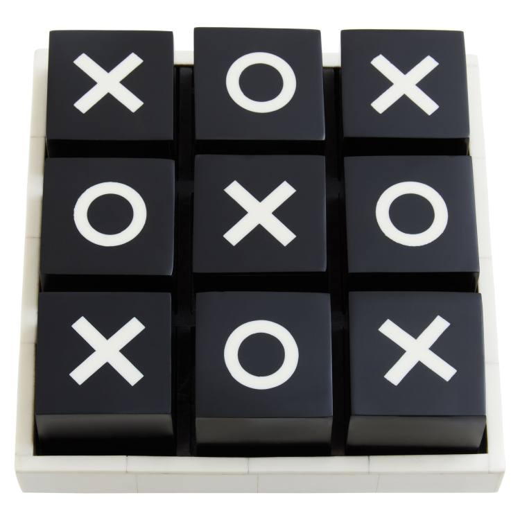 Wellington Black Small Noughts and Crosses Set