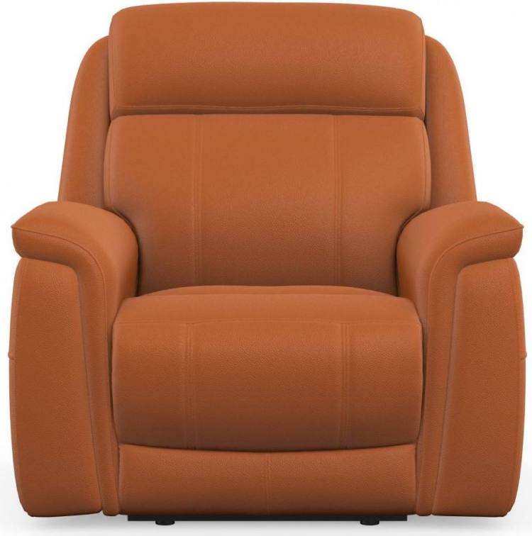 Paris Manual recliner chair shown in Calda Marmelade leather 