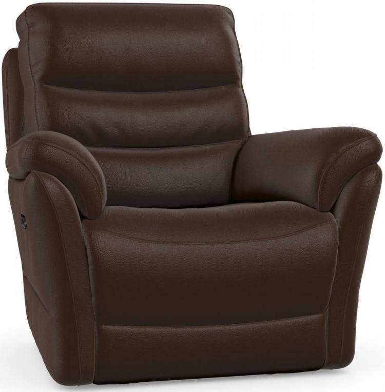 Anderson Power Swivel Recliner chair in Dolce Coffee leather 