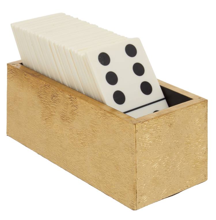 Wellington White and Gold Domino Set