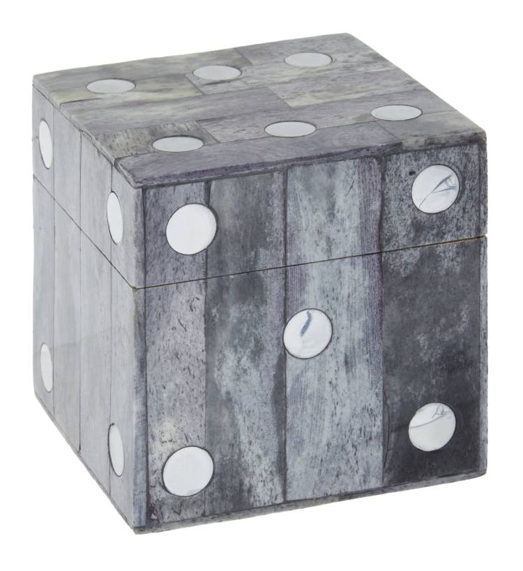 Wellington Grey Dice Box