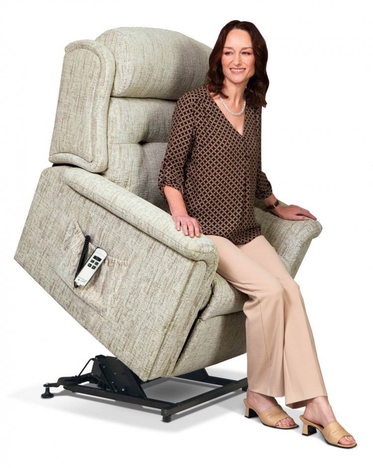 Roma Riser Recliner chair partially raised 